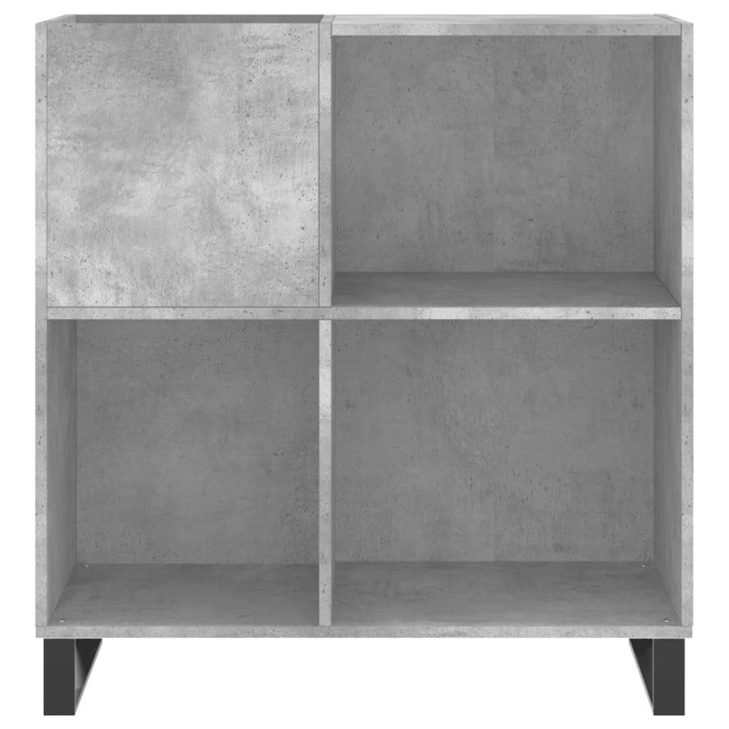 Record Cabinet Concrete Grey 84.5x38x89 cm Engineered Wood